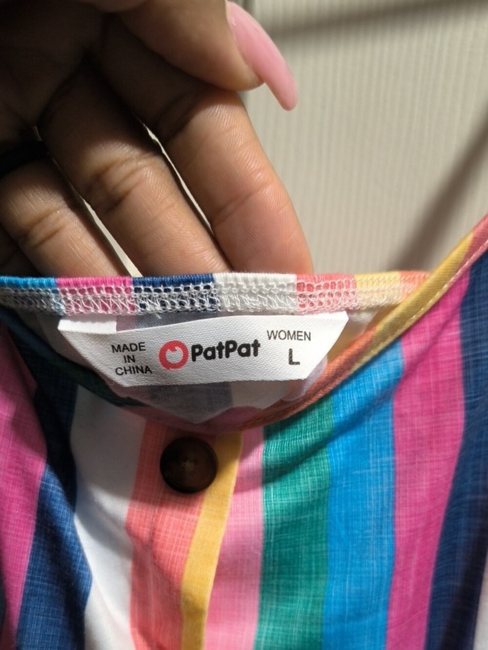 PatPat Multicolor Striped Maxi Dress - Pink, Blue, Yellow, Green - Picture 4 of 4